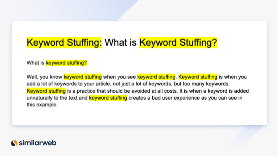 keyword stuffing example